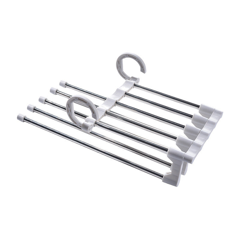 Telescopic Folding Multifunctional Pants Rack - Wardrobe Organizer, Space Saving, Easy to Use