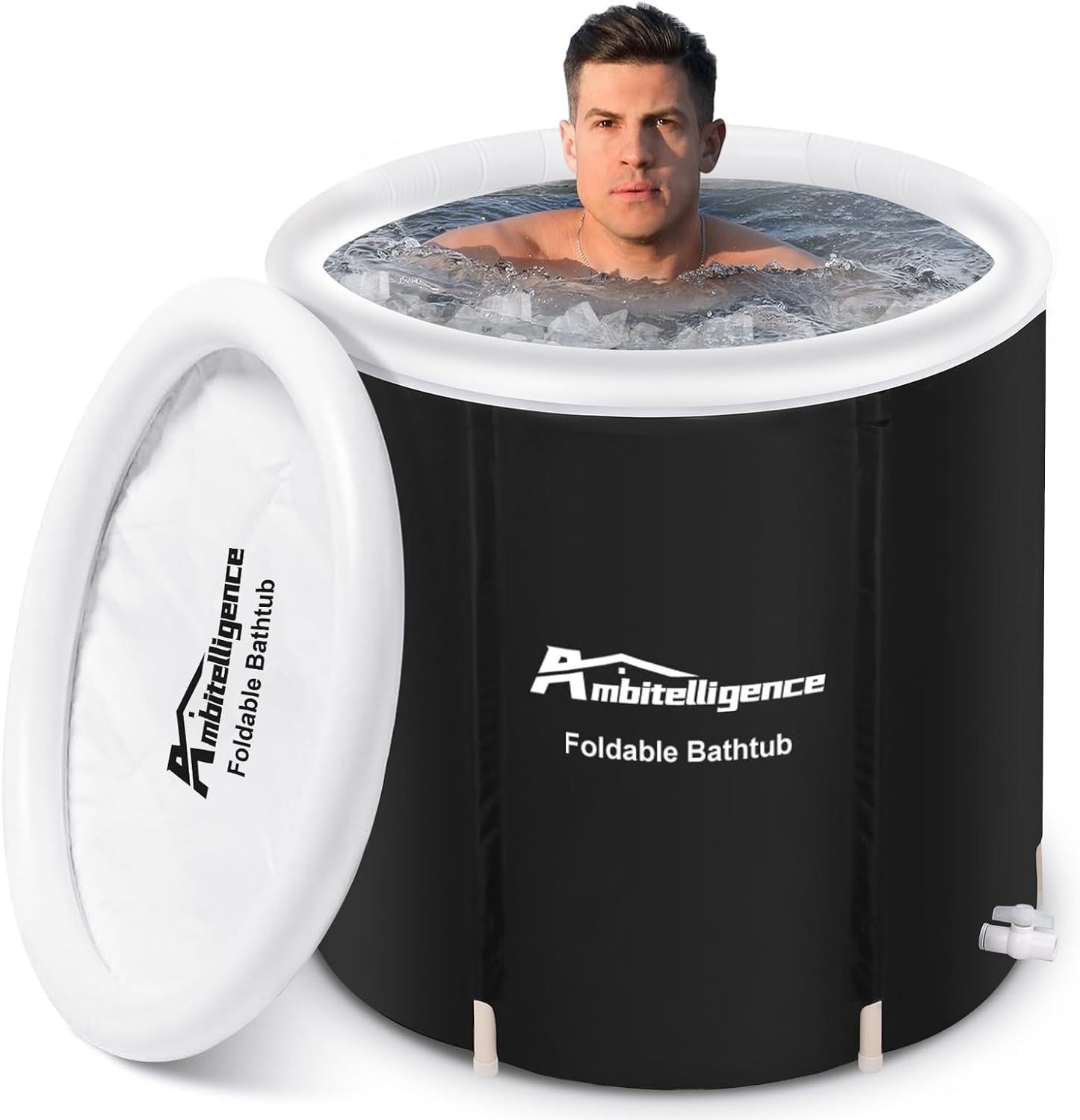 Recovery Ice Tub – Foldable Portable Cold Water Therapy Tub for Athletes & Fitness Rehab