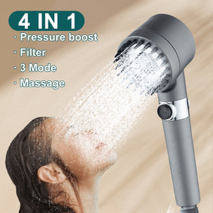 3 Modes High-Pressure Shower Head – Portable Filter Rainfall Faucet for Bathroom