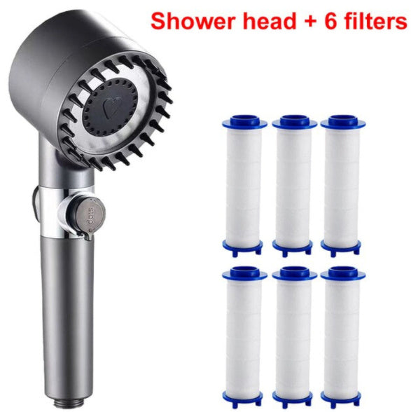 3 Modes High-Pressure Shower Head – Portable Filter Rainfall Faucet for Bathroom